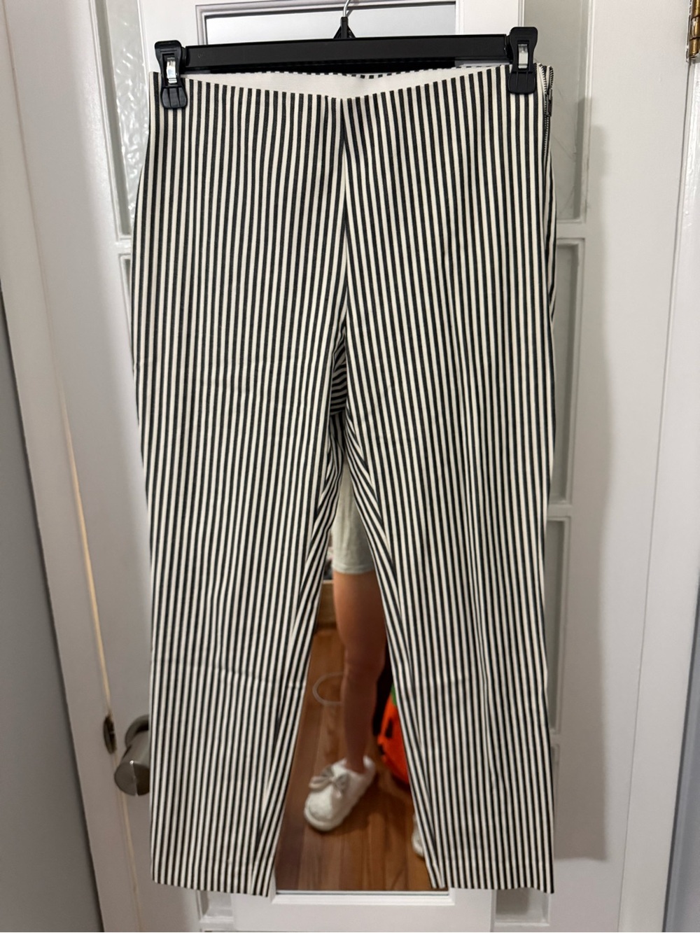 a new day Black & White Vertical Stripe Cropped Pants
